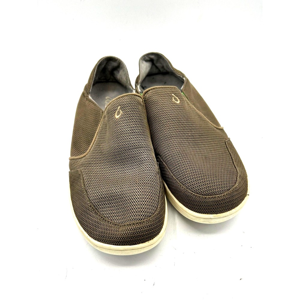 Olukai Nohea Mesh Brown Slip-On Shoes Mens Size M11 (10188-13AP) Comfort EUR 44